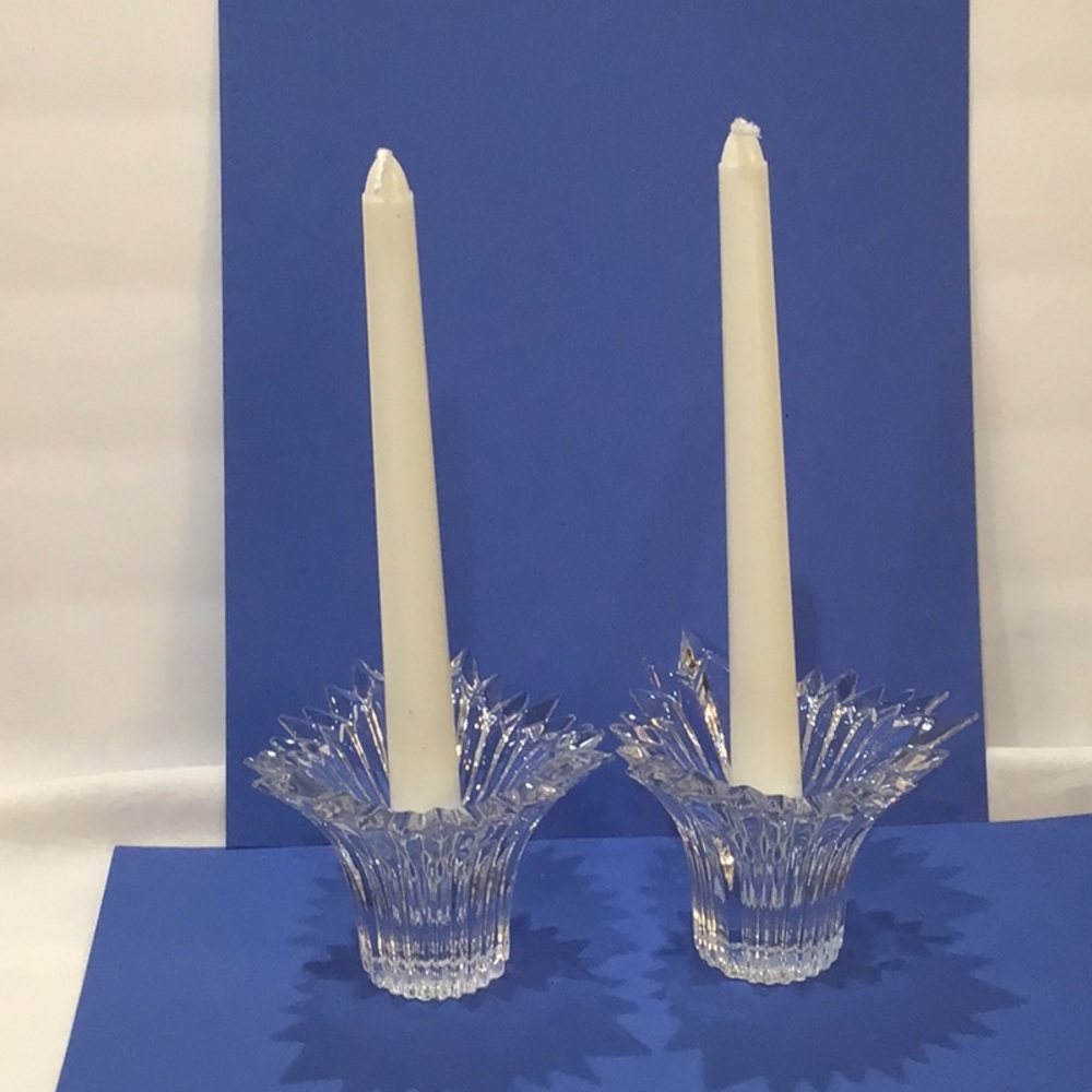 Mikasa “Dante” starburst pattern candlestick holders